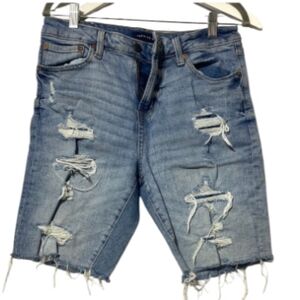 Aeropostale Light Blue Distressed Jean Shorts